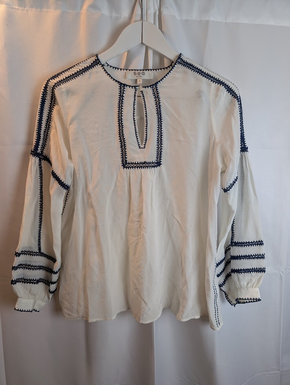 Sea New York Silk Blouse Size 4 In GUC